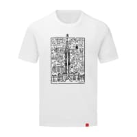 Triko — Vladimír Strejček — motiv Doodle bílé