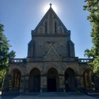 The Vinohrady Cemetery, with the Chapel of St. Wenceslas, is the final resting place of many prominent figures, including President Václav Havel and his wife Olga.